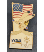 VISA - Salt Lake 2002 -  Powder Bunny - Olympic Enamel Lapel/Hat Pin - $15.83