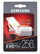 Samsung 256GB Evo Plus Class 10 UHS-I Micro Sdxc U3 With Adapter (MB-MC256GA) New - £107.54 GBP