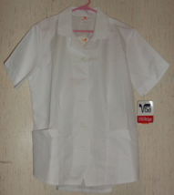 Nwt Womens Peaches White Scrubs Button Front Top / Jacket Size M - £19.91 GBP