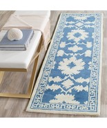 SAFAVIEH Bella Collection 2&#39;3&quot; x 7&#39; Blue/Ivory BEL132A Handmade Premium ... - £112.64 GBP