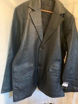 NWT Dona Michi Black Leather Blazer Size 2XL - £62.22 GBP