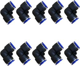 5 PCS, Push In Pneumatic Quick Connect Fittings, Equal Elbow 6mm OD, - $13.94