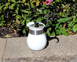 Vintage CORNING Centura White 6 Cup Beverage Maker Coffee Teapot Pitcher... - £14.55 GBP