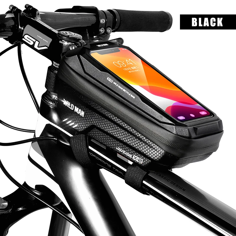 WILD MAN X2 Bicycle Bag EVA Hard  Waterproof Touch Screen High Capacity Road Bik - £83.91 GBP