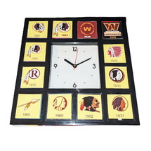 BIG Washington Commanders History Clock with 12 pictures HTTR - $32.63
