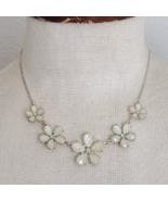 Iridescent Linked Flowers Spring Necklace - $15.00