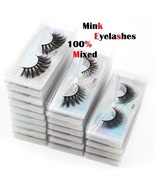 Women&#39;s Pretty 3D Natural Faux Mink Eyelashes Mixed Handmade  - 30 Pair - £54.84 GBP