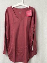 Long Sleeve Scoop Neck Side Shirred Maternity T-Shirt by Ingrid &amp; Isabel Sz XXL - £4.74 GBP