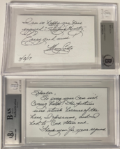 Mary Costa signed 3x5 Index Card (2 sided)- BAS/Beckett Encapsulated #0001316217 - $94.95