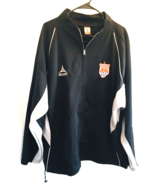 Soccer Team Track Jacket Men Select Blk Warm Up Full Zip HEAT FC 2001 Si... - £42.80 GBP