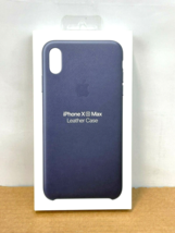 Apple iPhone Xs Max Leather Case (Midnight Blue) - Genuine Apple (MRWU2Z... - $6.79