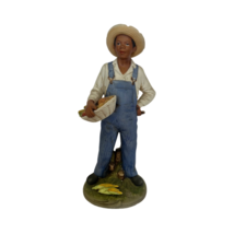 Homco Vintage 1472 Home Interiors Black Man Figurine Farmer Harvest Collection - £11.96 GBP