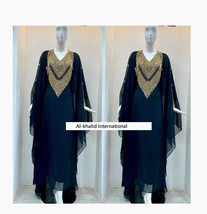Women Moroccan Dubai Kaftans Abaya Farasha Handmade Dress Fancy Long Gow... - $59.50