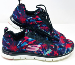 Women&#39;s Skechers Sport Flex Memory Foam Cosmic Ray Galaxy Tennis Shoes Size 8 - £23.71 GBP
