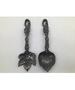 CAST ART 1991 Pewter Leaf Grape Scoop Spoon Set of 2 Taiwan Vineyard Kit... - $408.54 MXN