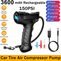 3600mAh Cordless 12V Electric Car Tyre Inflator Pump Tire Air Compressor... - $42.99