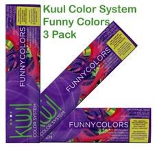 Kuul Color System Funny Colors - Hair Fantasy Coloring Cream 3 oz (Pack of 3) - £19.18 GBP