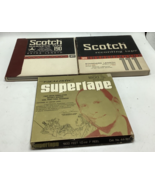 Lot of 3 Scotch 190 111 Reel To Reel 7 Inch Tape Realistic supertape 1800 - £11.02 GBP