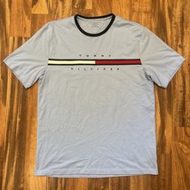 Tommy Hilfiger Logo T-Shirt Men’s Sz XXL Light Baby Blue Flag Tee Preppy... - $370.49 MXN