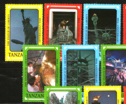 ZAYIX 1988 Tanzania 395-396 MNH Statue of Liberty Restoration Art 011022SM30M - £11.46 GBP