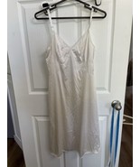 Vintage Vanity Fair Cream Semi Sheer Nylon Cottage Core Slip Dress SZ 36... - $14.95