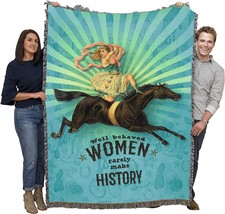 The Well Behaved Women Rarely Make History Blanket By Duirwaigh Is A Woven - £67.34 GBP
