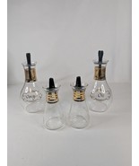 Pyrex Atomic Salt and Pepper Shakers &amp; Oil and Vinegar Gold Band Vintage... - $45.09 CAD