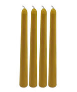 100% Natural Unscented Beeswax 10&quot; Taper Candles 4/Box Cotton Wicks - $19.31 CAD