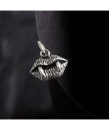 Sterling Silver Vampire Fangs Charm 13x12mm - $15.13