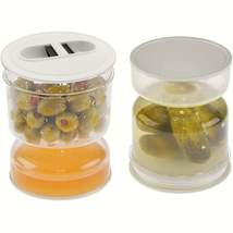 Airtight Pickle  Olive Jar with Strainer WetDry Separator - $23.95