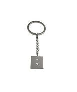 Silver Toned Etched Semicolon Sign Pendant Keychain - £23.91 GBP