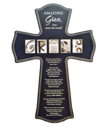 Small Wood Cross -- Amazing Grace -- (11.5&quot; x 8&quot; x 3/4&quot;) - £13.77 GBP