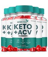 5 Pack New Vida Keto ACV Gummies Max Strength Apple Cider Vinegar Supple... - $159.98