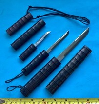 Set of 3 Philippine handmade knife &amp; pendant in Kamagong scabbard tamari... - £42.83 GBP