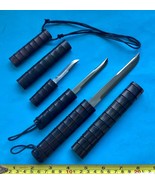 Set of 3 Philippine handmade knife &amp; pendant in Kamagong scabbard tamari... - €48,47 EUR
