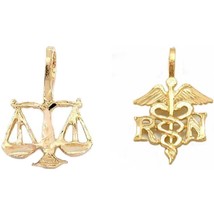Gold Charm Libra 14k 12mm 14K Small Medical RN Nurse Pendant Jewelry Kit - £39.50 GBP