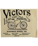 Victors Bicycles 1894 Advertisement Victorian Overman Bike Lead World #7... - $368.38 MXN
