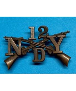 1895-1904, NYNG, 12th INFANTRY REGIMENT, D COMPANY, OFFICER, COLLAR INSI... - €25,58 EUR