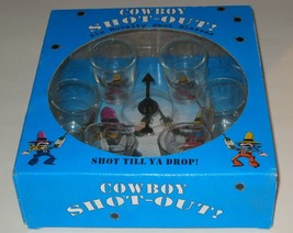 Cowboy Shot - Out! Drinking Game With 6 Novelty Shot Glasses New In Box - £16.04 GBP