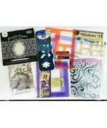 Craft Stencils and Glimmer Set Of 17 New and Used - $18.66