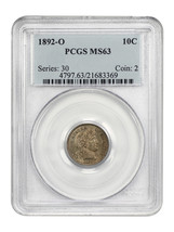1892-O 10C PCGS MS63 - £427.42 GBP