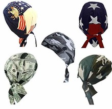 Buy Caps and Hats Doo Rag Pack American Flag Headwrap Camouflage Money Eagle Sku - £18.49 GBP