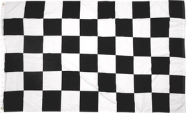 Checkered Checker Black White 3X5 Flag Banner Poly Nylon Perma Dye Grommets - £7.77 GBP