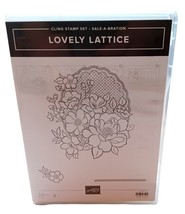 Stampin&#39; UP! Lovely Lattice Stamp Set-New Never Used Flower No. 149730 - £5.57 GBP