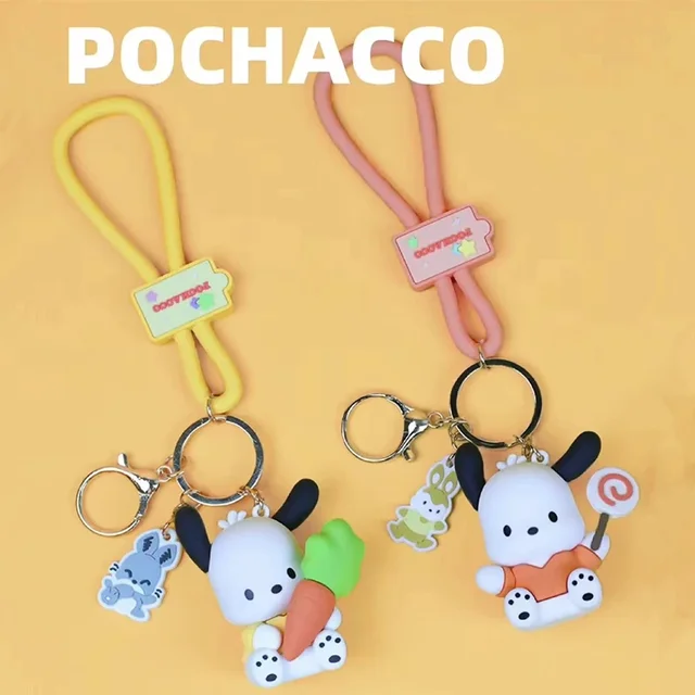 Hot Sanrio Pochacco Toy Mini Anime Action Figure Keyring Pendant Decorat... - $6.93