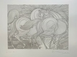 Guillaume Azoulay &quot;Tryst&quot; Lithograph On Paper Hand Signed &amp; Numbered Coa - £503.07 GBP