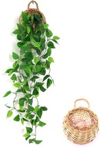 3 Point 5 Foot Ivy Vine Fake Leaves Green Chain For Indoor Outdoor Wall ... - £26.02 GBP