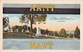 Washington DC-VISTA Arlington Cemetery VIRGINIA-LARGE Letter Army Navy Postcard - £4.52 GBP