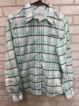 Columbia PFG Shirt Men Size L ￼LongSleeve Omni Shade Tartan Plaid Vented... - $24.41