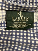 Ralph Lauren Wendy Blue Gingham Check Flat Sheet Twin 100% Cotton - $9.99